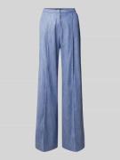 Swing Wide Leg Hose mit Bügelfalten in Bleu, Größe 34