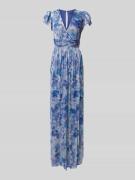 Swing Abendkleid mit V-Ausschnitt in Marine, Größe 40
