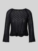 Only Cropped Strickpullover mit Baumwoll-Anteil Modell 'NOLA' in Black...