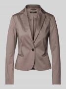 comma Slim Fit Blazer mit Leistentaschen in Taupe, Größe 34