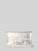 Abro Clutch mit Strasssteinbesatz in Metallic Beige, Größe 1