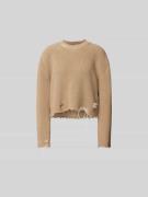 MM6 Maison Margiela Pullover im Used-Look in Beige, Größe L