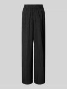 Karo Kauer Straight Leg Hose mit Label-Print in Black, Größe L