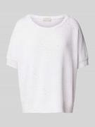 Hemisphere Strickpullover mit gerippten Abschlüssen in Offwhite, Größe...