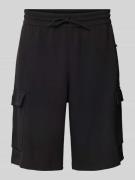 EA7 Emporio Armani Sweatshorts mit elastischem Bund in Black, Größe L