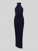 SISTAGLAM Abendkleid mit Neckholder in Marine, Größe 40