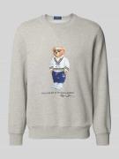 Polo Ralph Lauren Sweatshirt mit Motiv- und Label-Print in Anthrazit M...