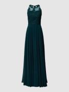 Mascara Abendkleid mit Zierbesatz in Dunkelgruen, Größe 32