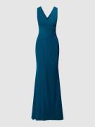 TROYDEN COLLECTION Abendkleid mit Taillenband in Petrol, Größe 36