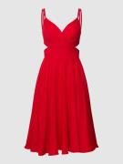 Luxuar Cocktailkleid mit Cut Out in Rot, Größe 44