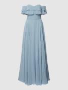 Luxuar Abendkleid mit Taillenpasse in Bleu, Größe 32