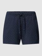 Schiesser Pyjama-Shorts mit Allover-Muster in Marine, Größe 38