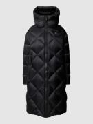 Blauer Usa Steppmantel mit Zweiwege-Reißverschluss in Black, Größe XL