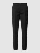 comma Slim Fit Stoffhose aus Viskose-Mix mit Logo-Applikation in Black...
