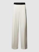 AEngels Wide Fit Stoffhose mit elastischem Bund in Ecru, Größe 34