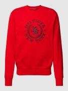 Tommy Hilfiger Sweatshirt mit Motiv-Stitching in Rot, Größe XXL