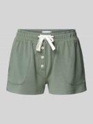 TOMMY HILFIGER Regular Fit Pyjama-Shorts mit Eingriff in Oliv, Größe X...