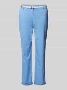 Christian Berg Woman Chino in unifarbenem Design mit Gürtel in Bleu, G...