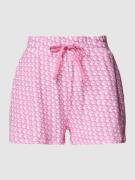 Guess Shorts mit Allover-Muster in Rosa, Größe S