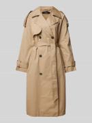 Gina Tricot Trenchcoat mit Bindegürtel in Beige, Größe L