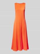 Marc O'Polo Midikleid in unifarbenem Design in Orange, Größe 38