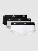 ADIDAS SPORTSWEAR Slip mit Logo-Bund im 3er-Pack in Mittelgrau, Größe ...