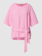 MOS MOSH Blusenshirt mit Stoffgürtel Modell 'Rikas' in Rosa, Größe M