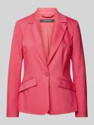 comma Blazer in unifarbenem Design mit Pattentaschen in Pink, Größe 44