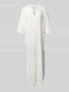Kaffe Midikleid aus Viskose-Leinen-Mix Modell 'milia' in Weiss, Größe ...