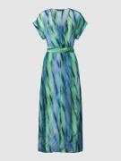 ARMANI EXCHANGE Wickelkleid mit Allover-Muster in Blau, Größe 34