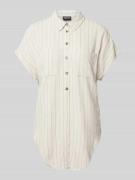 Pieces Loose Fit Bluse aus Viskose-Mix mit Leinen-Anteil Modell 'VINST...