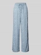 Pieces Stoffhose mit floralem Muster Modell 'NYA' in Bleu, Größe S