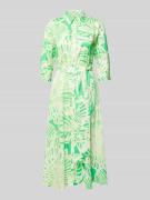 Milano Italy Midikleid mit Allover-Muster in Apfel, Größe 42