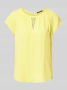 comma Bluse mit Kappärmeln in GELB, Größe 34