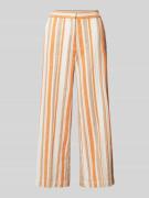 s.Oliver RED LABEL Wide Leg Stoffhose mit Streifenmuster in Orange, Gr...