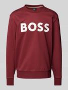 BOSS Sweatshirt mit Label-Print Modell 'Soleri' in Bordeaux, Größe L