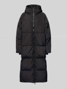 ICHI Daunenmantel mit Kapuze Modell 'BUNALA' in Black, Größe XL