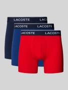 Lacoste Boxershorts mit elastischem Label-Bund im 3er-Pack in Rot, Grö...