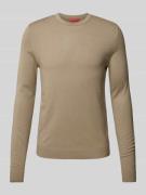 HUGO Strickpullover mit Rundhalsausschnitt Modell 'Cody' in Beige, Grö...