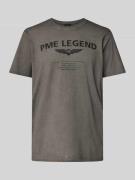 PME Legend T-Shirt mit Label-Print in Anthrazit, Größe L