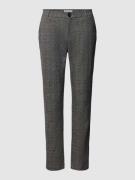 Marc O'Polo Hose mit Fischgrat-Dessin in Black, Größe 42