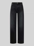 Review Straight Fit Jeans aus reiner Baumwolle in Black, Größe 27/30