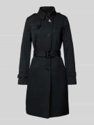 Jake*s Casual Trenchcoat mit Taillengürtel in Black, Größe 36