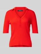 Marc Cain Strickshirt mit V-Ausschnitt in Rot, Größe 34