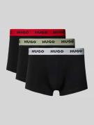 HUGO Trunks mit elastischem Label-Bund im 3er-Pack in Black, Größe L