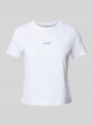 Calvin Klein Jeans Regular Fit T-Shirt mit Label-Patch in Weiss, Größe...