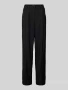Marc Cain Wide Fit Stoffhose aus Viskose-Leinen-Mix in Black, Größe 36