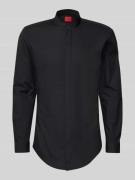HUGO Slim Fit Businesshemd mit Stehkragen Modell 'KALEB' in Black, Grö...