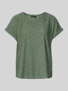 Vero Moda Relaxed Fit T-Shirt mit Lochspitze Modell 'TASSA' in Lind, G...