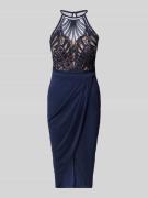 Lipsy Cocktailkleid mit Nahtreißverschluss in Marine, Größe 36